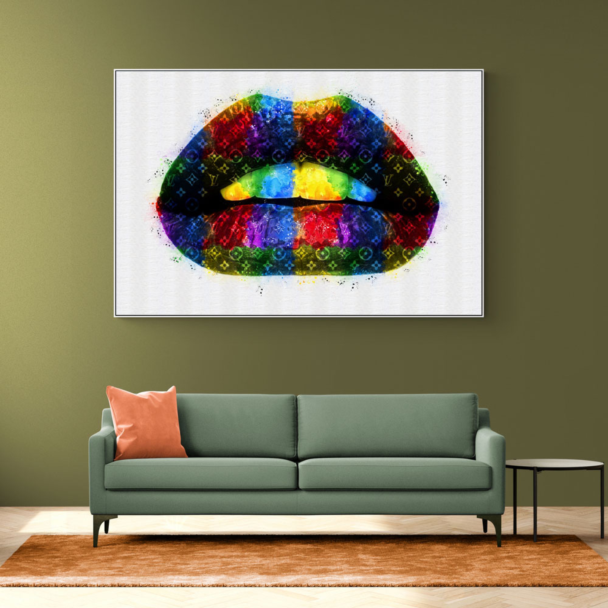 LV Colour Lips Wall Art